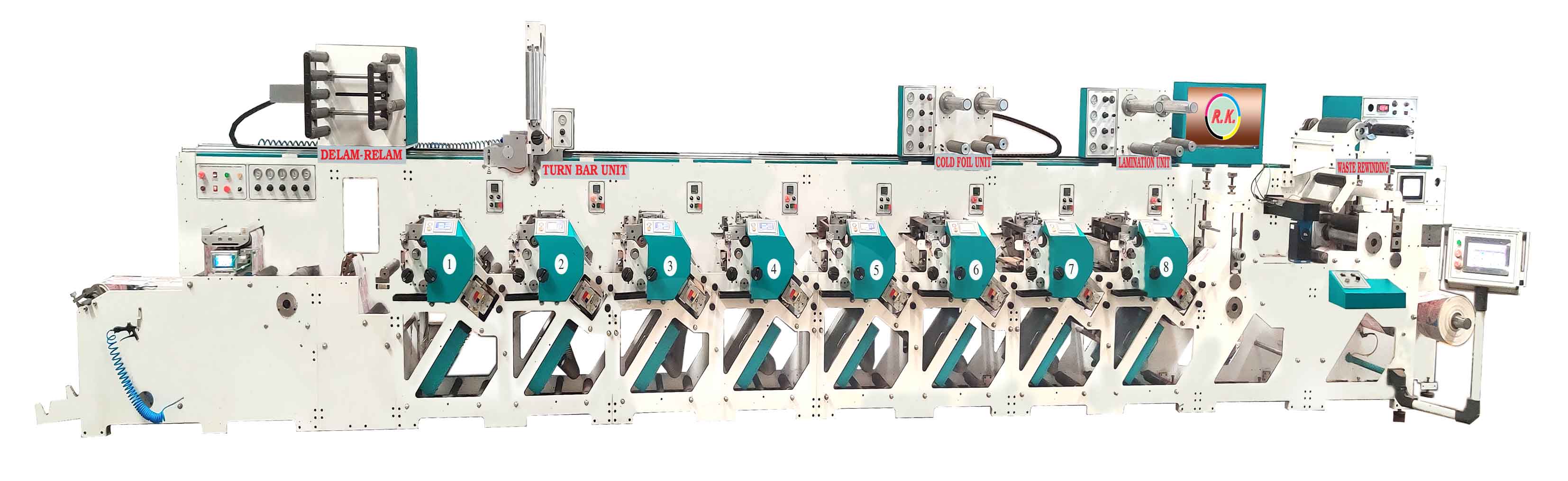 Flexo Printing Machine With Full Servo-All UV Dryer And Hot Air Dryer
