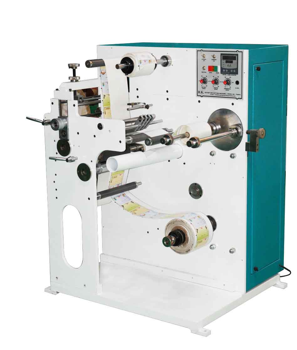 RK-TR-MPS-250 Roll to Roll Micro Rotary Die Cutting And Slitting With Manual Turret Rewinding