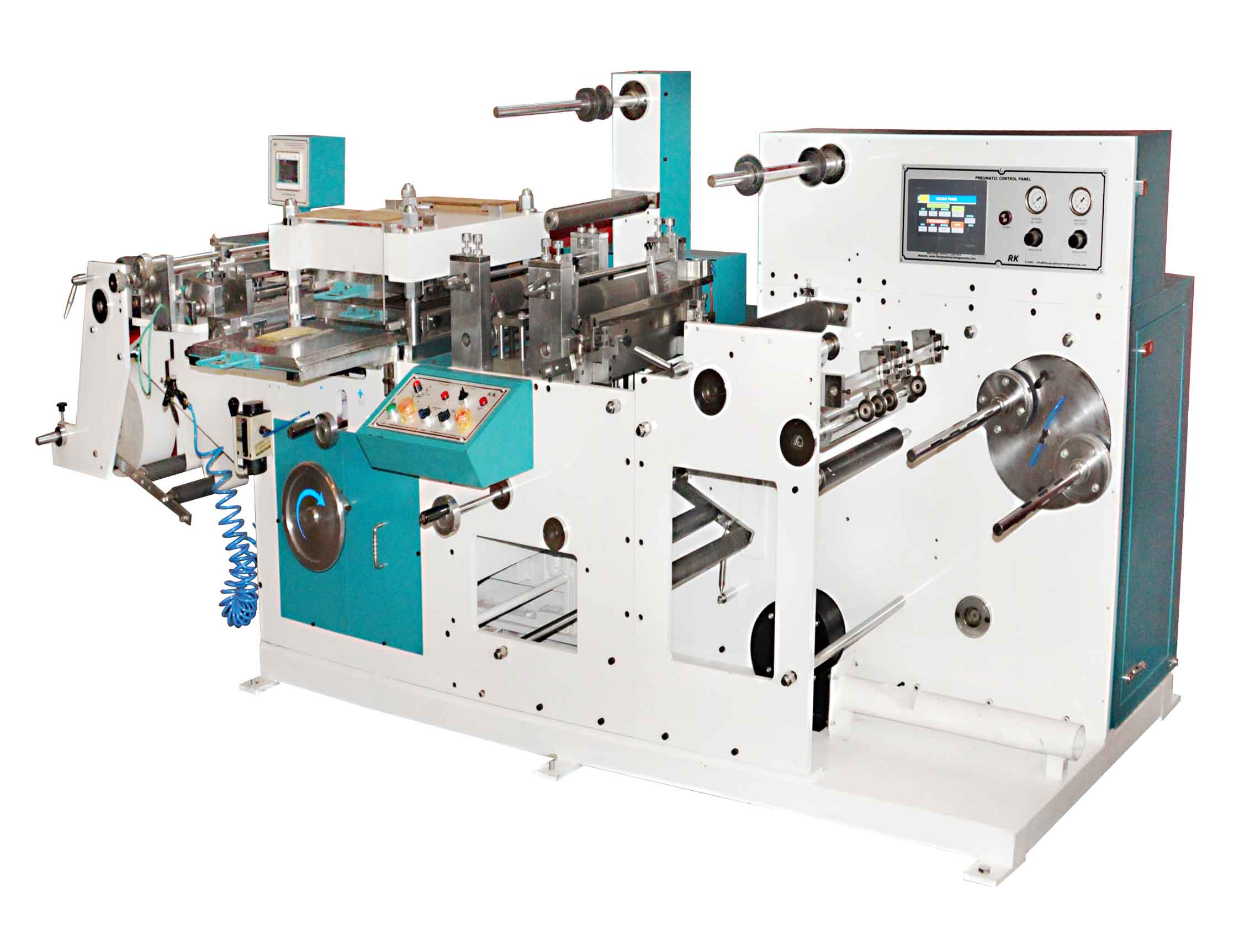 High Speed Label Die Cutting Machine With Online Slitting & Turret Rewinding